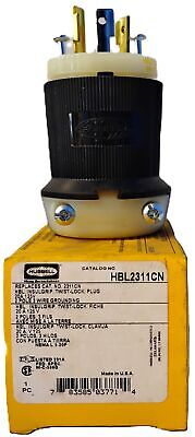 Hubbell HBL2311CN 20 A 125 V 2 P Twist-Lock Plug