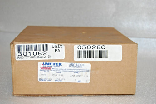 AMETEK 1404 200PSI 1/2 ANPT LM PRESSURE GAUGE