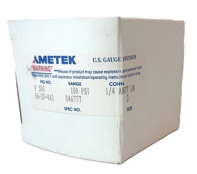 Ametek 046777 P500 1/4" NPT 0-100 PSI 2" Dial Pressure Gauge
