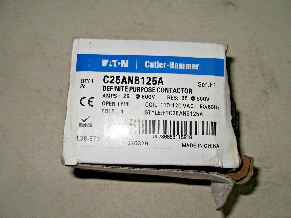 Cutler-Hammer C25Anb125A Contactor