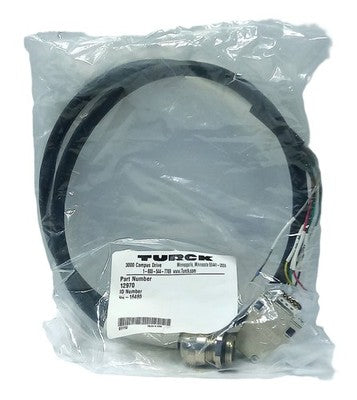 Turck 12970 U2-16480 173K355G02 PLC Cable w/ One D-Sub 9 Pin Connector