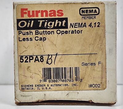 Furnas 52PA8B1 Pushbutton Operator with Raised Black Cap