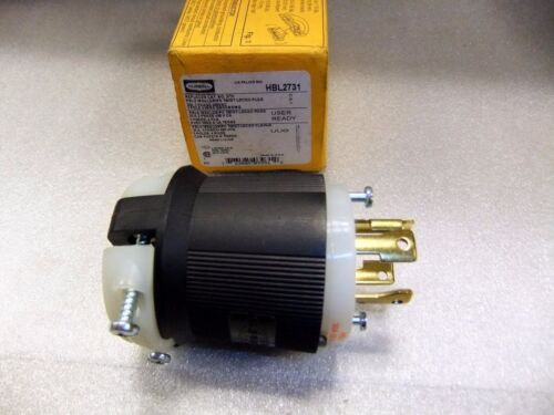 Hubbell HBL2731 3 Pole 4 Wire 30 A 480 VAC Male Twist-Lock Plug