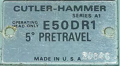 Cutler-Hammer E50DR1 Rotary Actuator Head for Rotary Gear Limit Switch