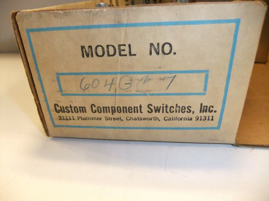 CCS Dual Snap Pressure Switch 604GC7