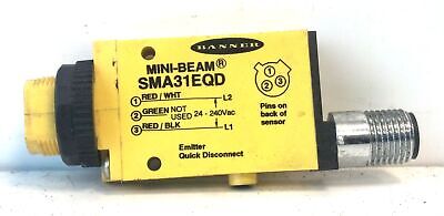 Banner Engineering SMA31EQD 24-240 V AC Mini-Beam Emitter Photoelectric Sensor