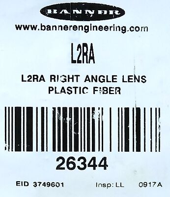 Banner Engineering L2RA 26344 Right Angle Lens Prism for Fiber Optic Sensor