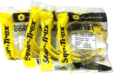 TPC Wire and Cable 84306 Super-Trex 300 V 3-Wire Cable w/ One 3-Pole Female Plug
