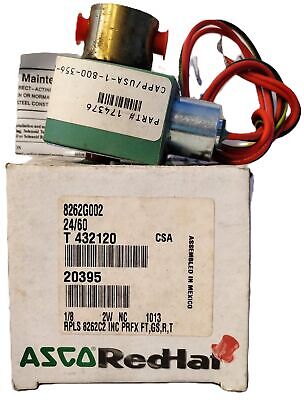 ASCO 8262G002 8262G002-24 24 V AC 1/8" 2 Way Solenoid Valve