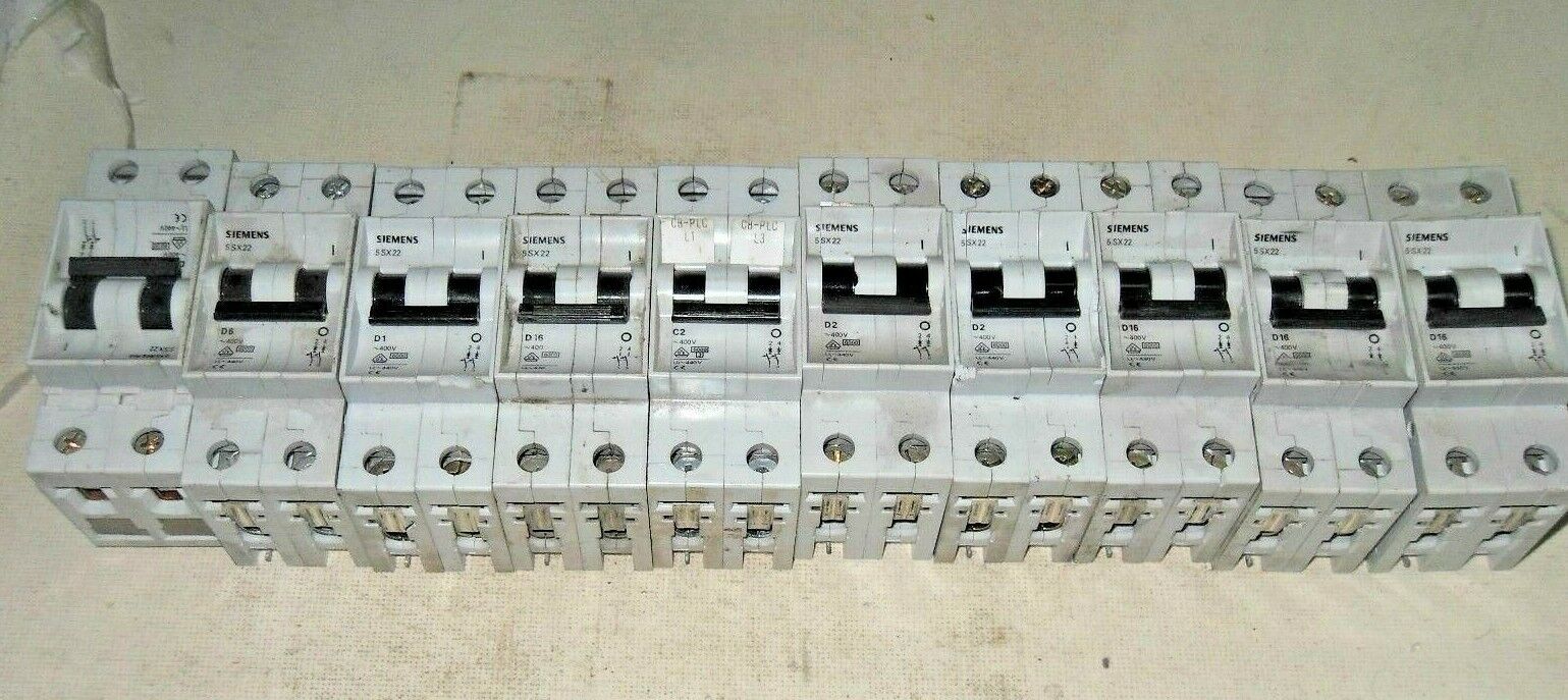10 Siemens 5SX22 Circuit Breakers