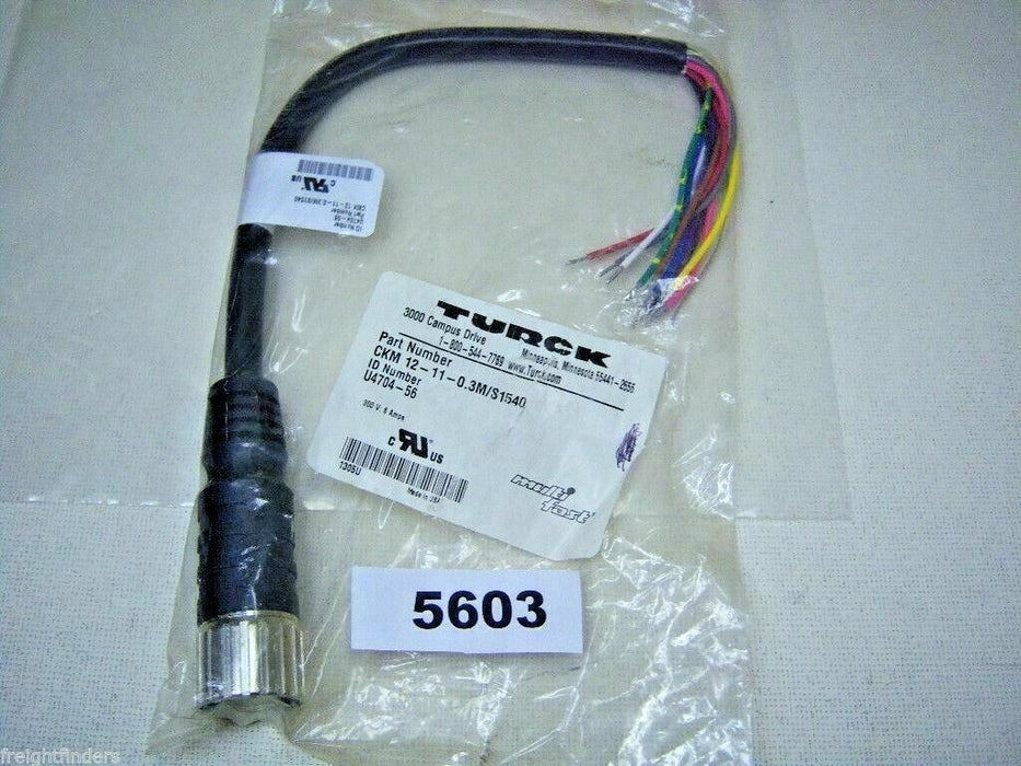 Turck Cordset Ckm12-11-0.3M/S1540 Female Plug