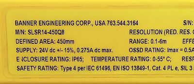 Banner Engineering SLSR14-450Q8 Safety Light Curtain Receiver
