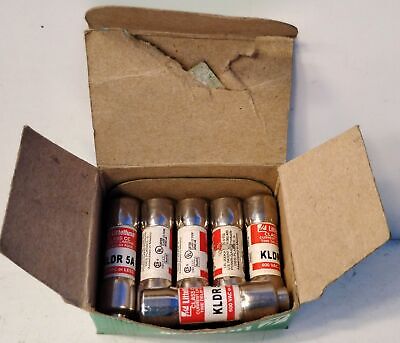Littelfuse KLDR-5 600 V AC 5 A Current Limiting Time-Delay Fuses - Lot of 6