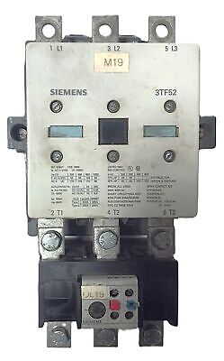 Siemens 3TF5211-0AK6 110/120V Coil 150HP Contactor w/ 3UA6-200-3K Overload Relay