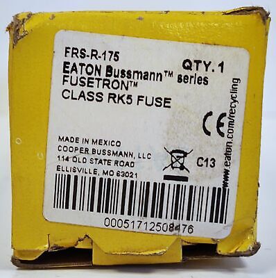 Bussmann FRS-R-175 FUSETRON 175 A Class RK5 Time-Delay Current-Limiting Fuse