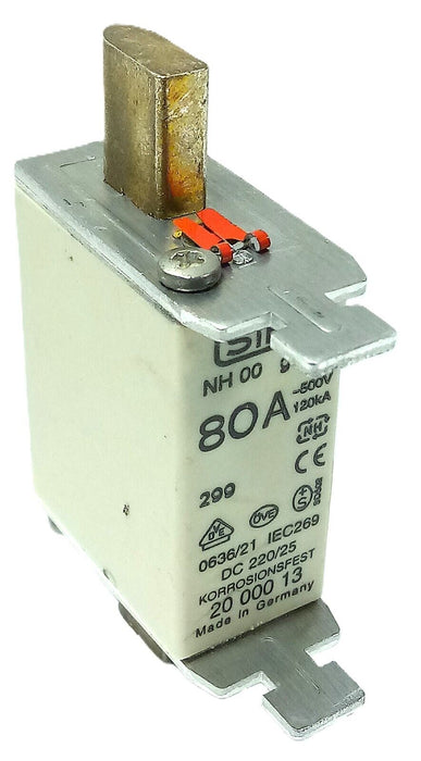 SIBA NH00 GL/GG 500 V 80 A Fuse