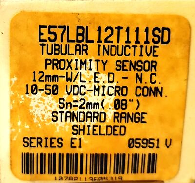 Cutler-Hammer E57LBL12T111SD 10-50 V DC Shielded Inductive Proximity Sensor