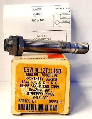 Cutler-Hammer E57LBL12T111SD 10-50 V DC Shielded Inductive Proximity Sensor