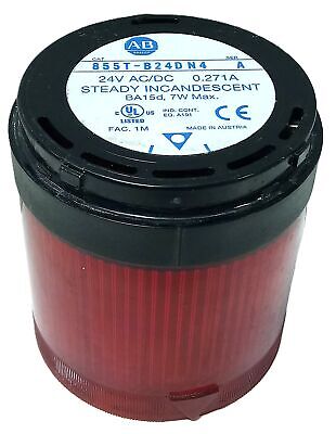 Allen-Bradley 855T-B24DN4 24 V AC/DC Red Steady Stacklight No Bulb