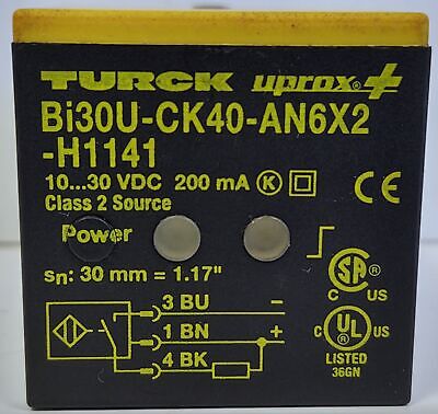 Turck Bi30U-CK40-AN6X2-H1141 1625820 UPROX Inductive Proximity Sensor