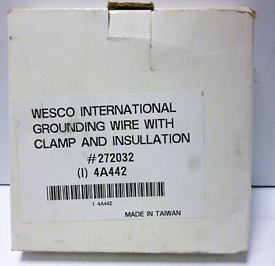 Wesco 272032 Grounding Wire with Clamp and Insulation