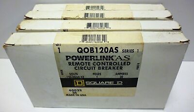 4 Square D QOB120AS POWERLINK AS Remote Controlled Circuit breaker