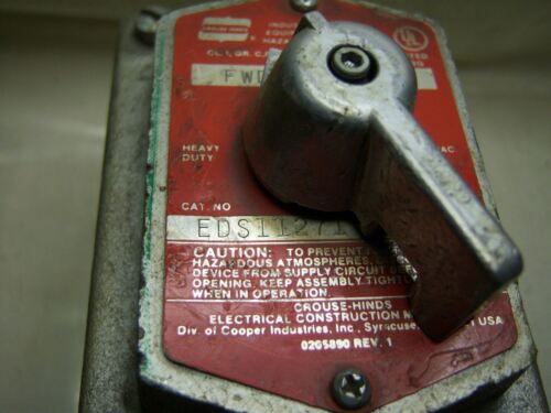 Crouse Hinds 2 Position Selector Forward Reverse EDS11271 Hazardous Loc