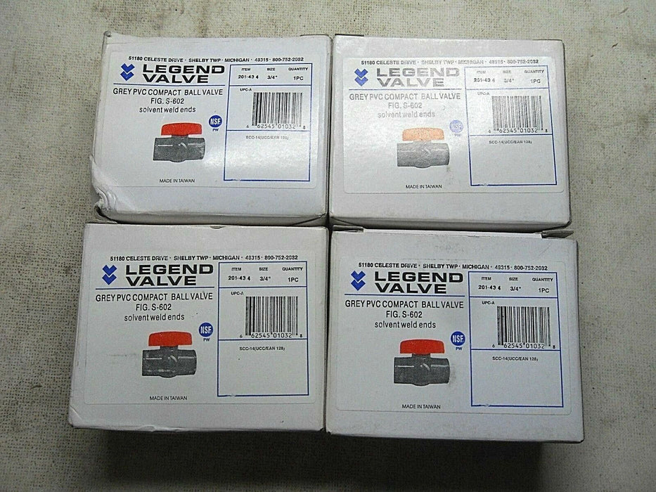 4 Legend 201-434 3/4" Ball Valves