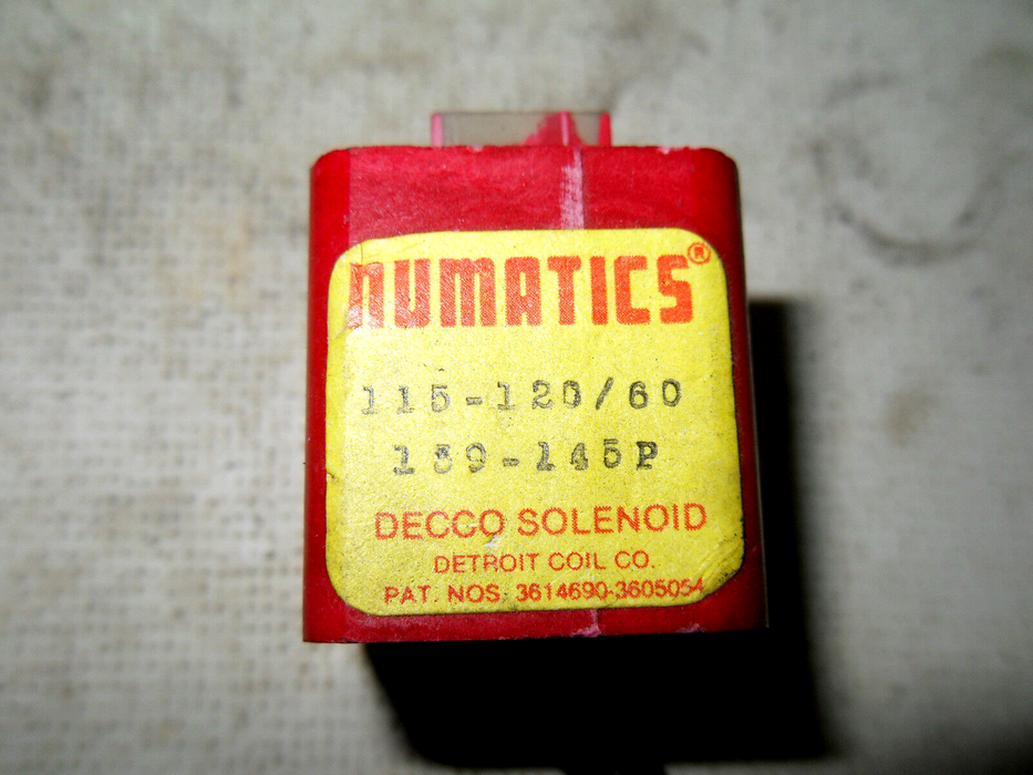Numatics 139-145P Solenoid Coil 115-120/60