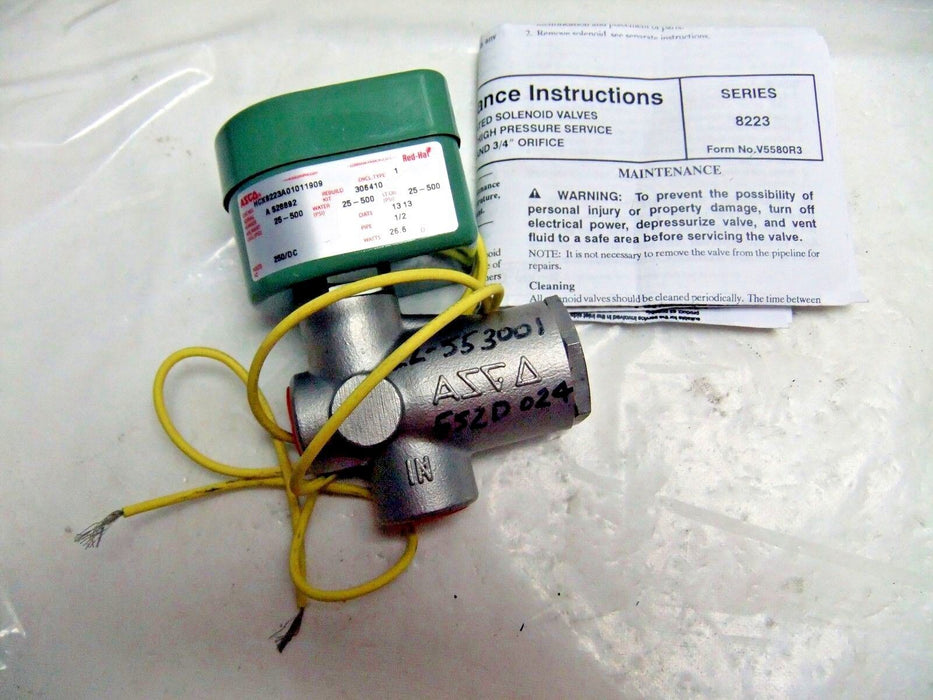ASCO Valve HCX8223A01011909 1/2" 250DC