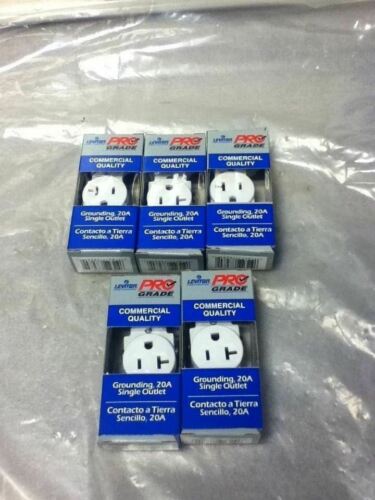 5 Leviton 5801-WSP Outlets
