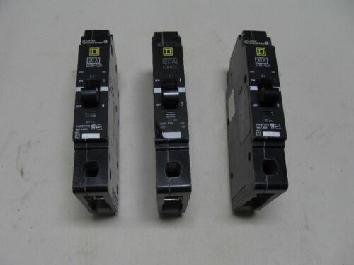3 Square D EDB-14020 CIRCUIT BREAKER