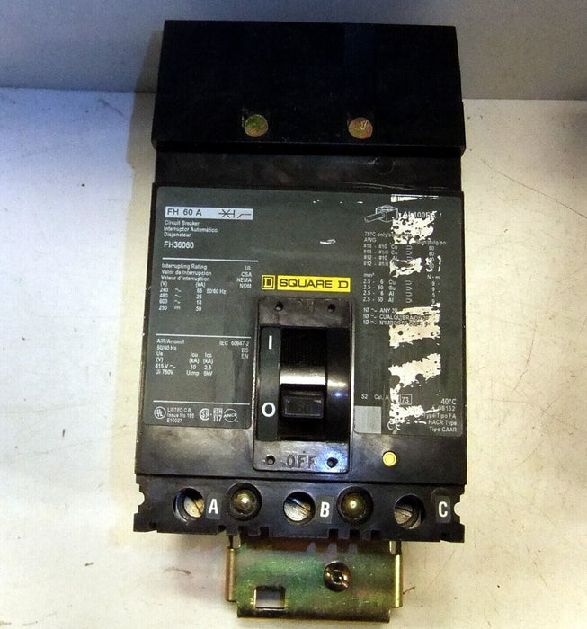 Square D I-Line FH36060 Circuit Breaker