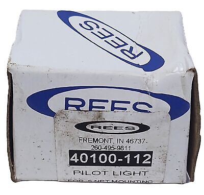 REES 40100-112 24 V Red LED Pilot Light with Red Lens
