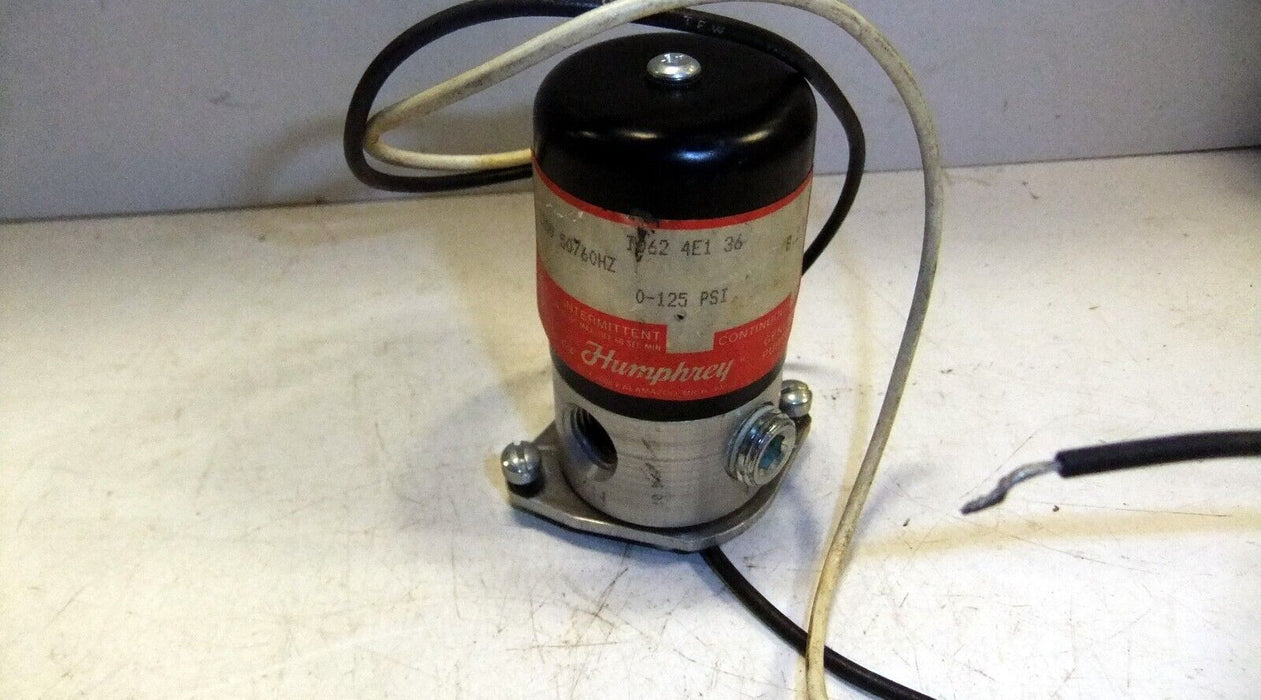 Humphrey Solenoid Valve 0624E136 0-125 120V