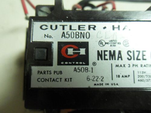 1 Cutler-Hammer A50BN0 STARTER REVERSING 18AMP