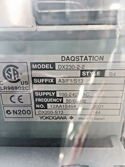 Yokogawa DX230-2-2 A3/F1/S13 Paperless Recorder