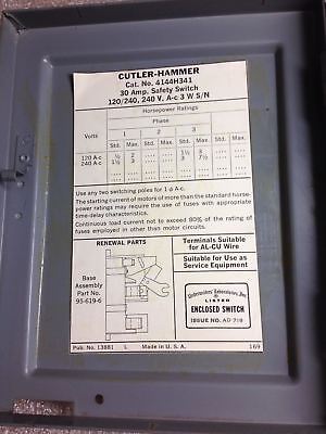 Cutler-Hammer 4144H341 Safety Switch