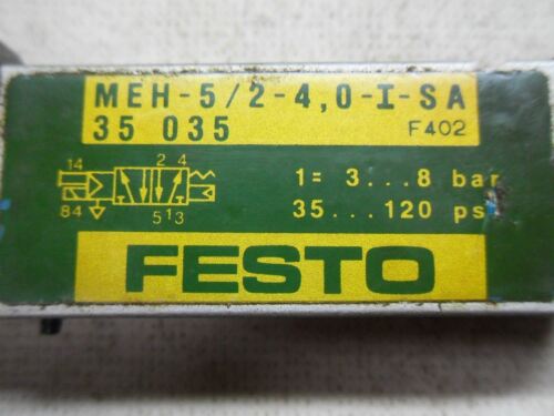 1 Festo MEH-5/2-4.0-I-SA 35 035 SOLENOID VALVE