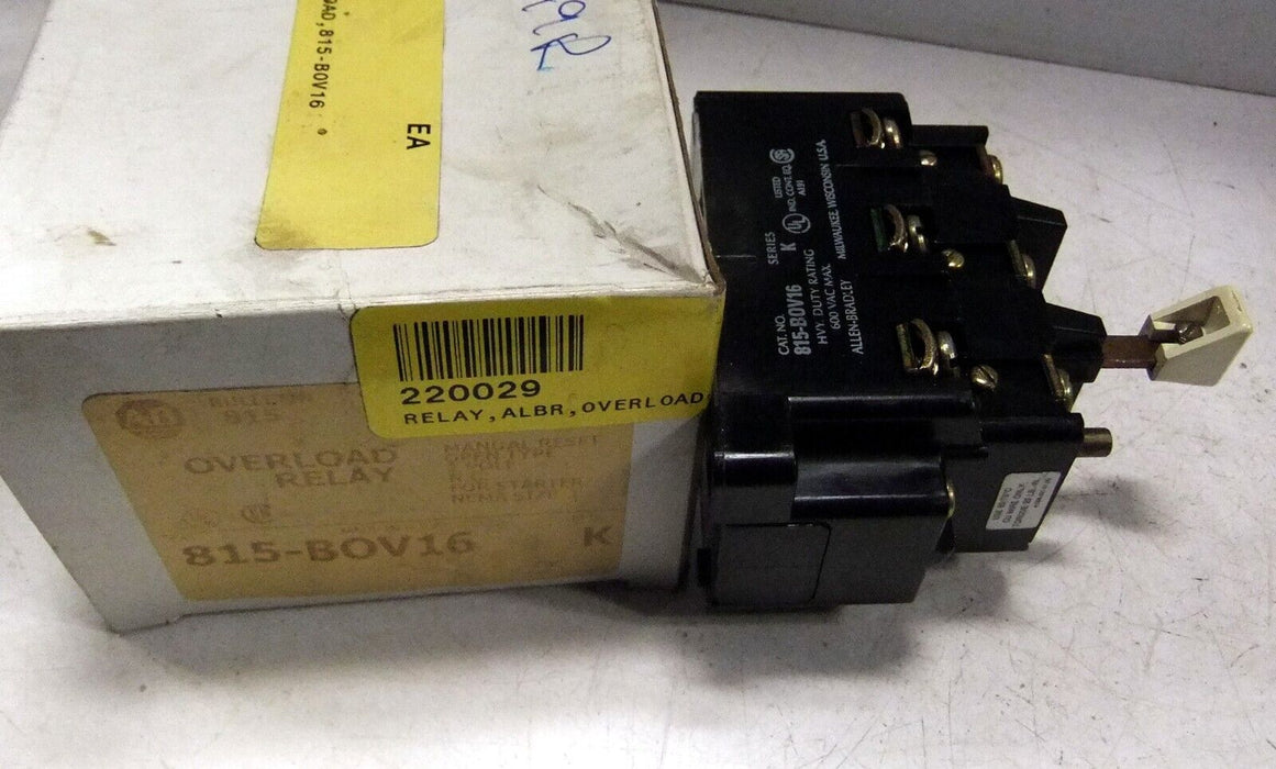 Allen-Bradley 815-BOV16 Series K Overload Relay
