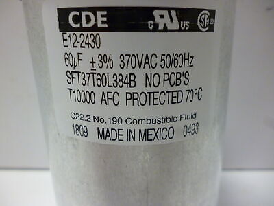 Cornell Dubilier CDE SFT37T60L384B 370V Running Capacitor