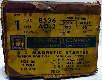 Square D 8536-A02S AC Magnetic Starter