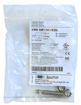 Baumer IFRM 08P17A1/S35L 10-30 VDC Inductive Proximity Sensor