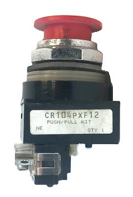 GE CR104PXF12 Push/Pull Button Modification Kit w/ Red Mushroom Button
