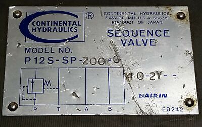 Continental Hydraulics P12S-SP-200-G Sequencing Valve