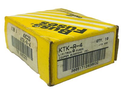 Bussmann KTK-R-4 600 V AC 4 A Fast-Acting Fuse