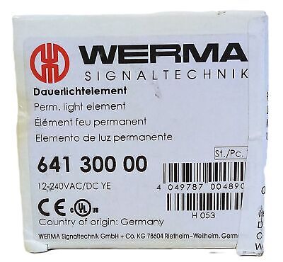 WERMA 641 300 00 12-240V Orange/Amber Stacklight Lamp Holder No Lamp