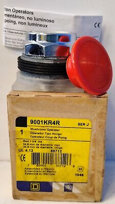 Square D 9001KR4R Red Mushroom Push Button Operator