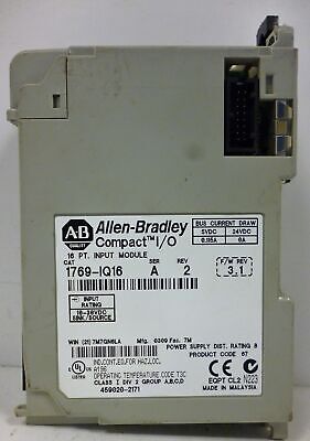 Allen-Bradley 1769-IQ16 Ser A Rev 2 F/W Rev 3.1 CompactI/O PLC Input Module
