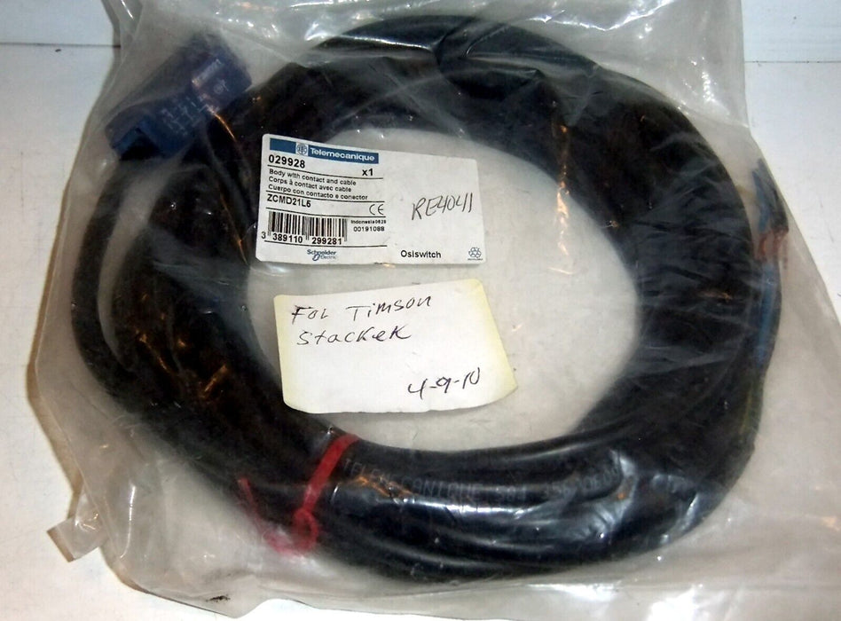 Telemecanique ZCMD21L5 Limit Switch Body w/ Contact and Cable (No Operator)